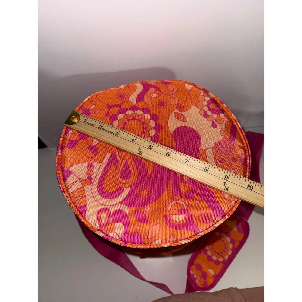 Amika Signature Print Insulated‎ Cooler Bag Pink Orange Floral Thermal Tote NEW